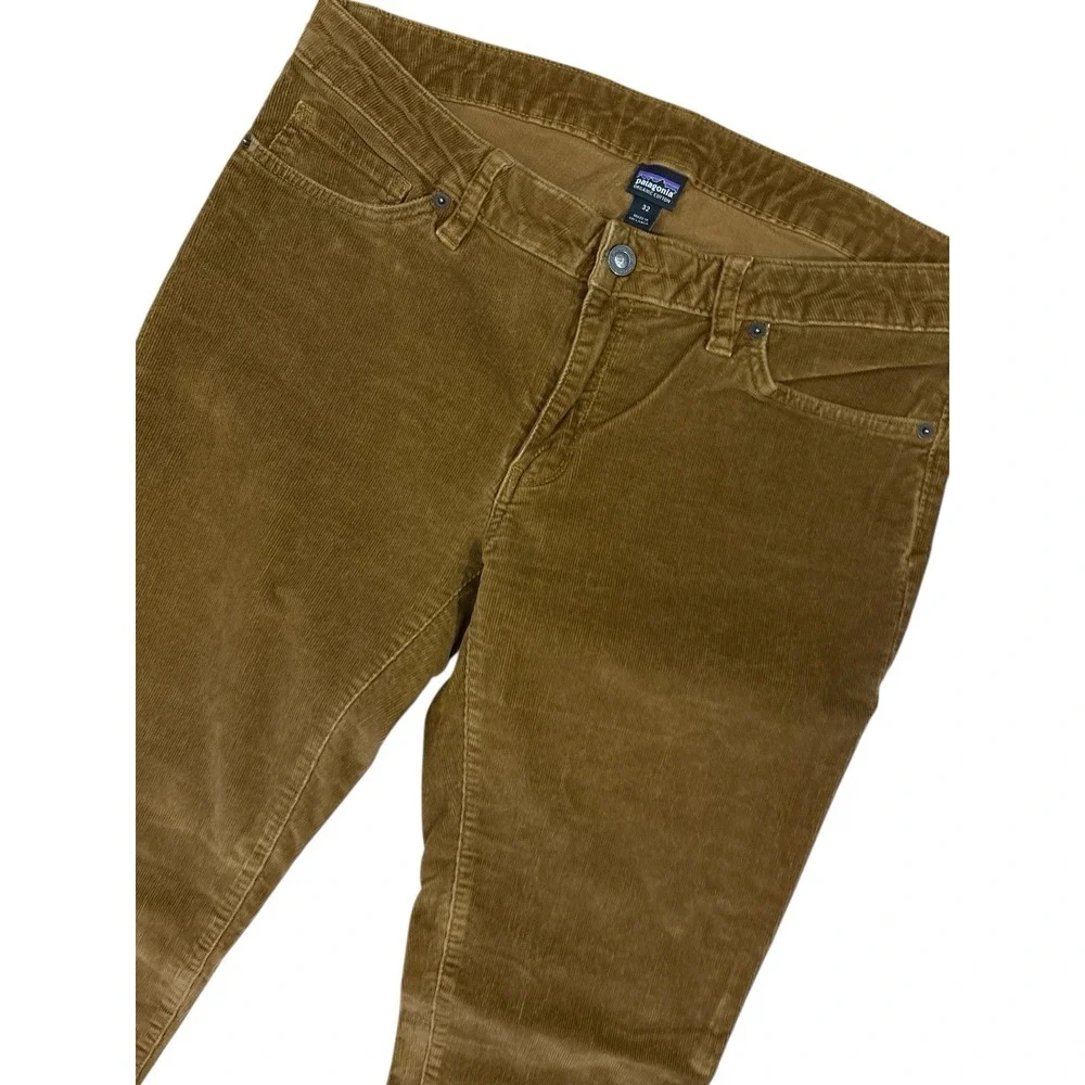 Patagonia Corduroy Bence Brown Pants Women‎ 32 Organic Cotton Fitted Walnut